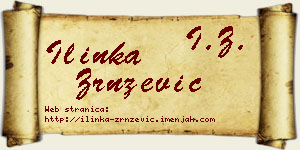Ilinka Zrnzević vizit kartica